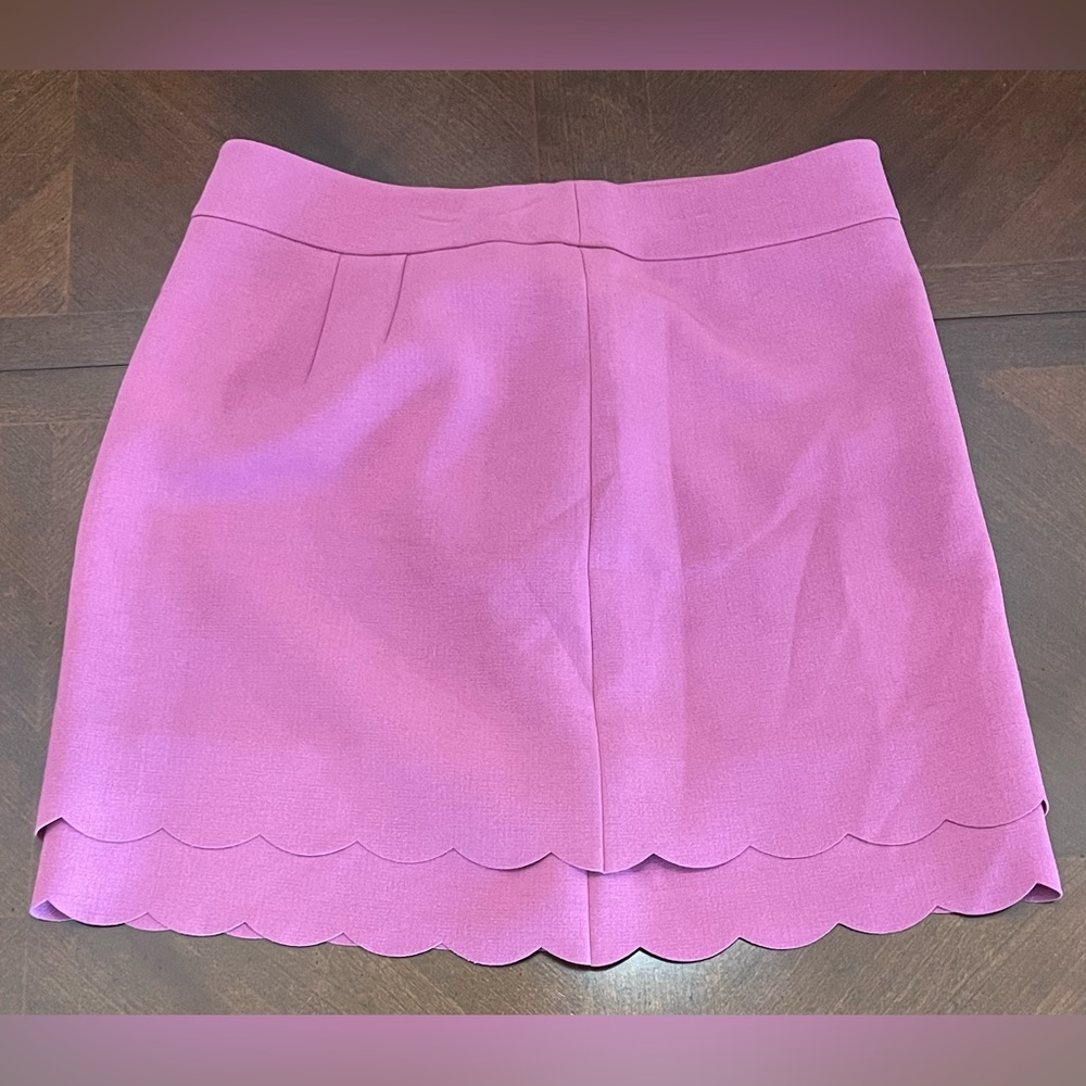 LOFT sz 10P Pink Scalloped Mini Skirt